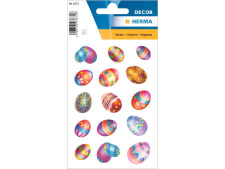 HERMA Stickers de Pâques DECOR 'Oeufs de Pâques', brillant