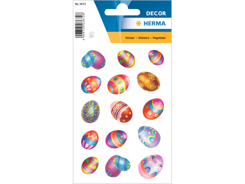 HERMA Stickers de Pâques DECOR 'Oeufs de Pâques', brillant