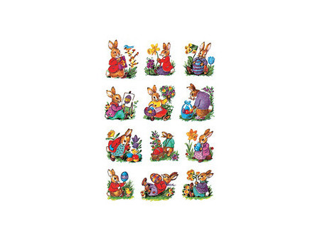 HERMA Stickers de Pâques DECOR 'Lapins nostalgiques'