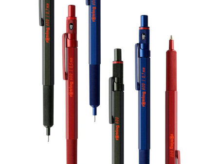 rotring Stylo à bille rétractable 600, rouge métallique