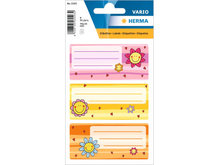 HERMA Etiquettes pour livres 'Visages de fleurs', 76 x 35 mm