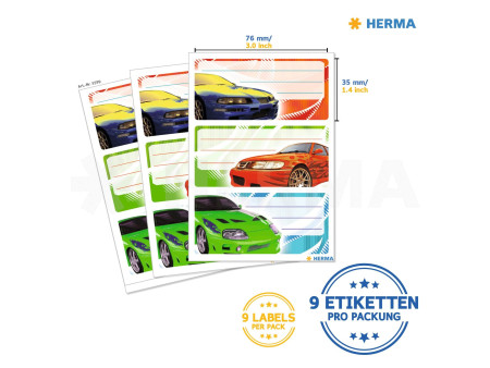HERMA Etiquettes pour livres 'Tuning', 76 x 35 mm