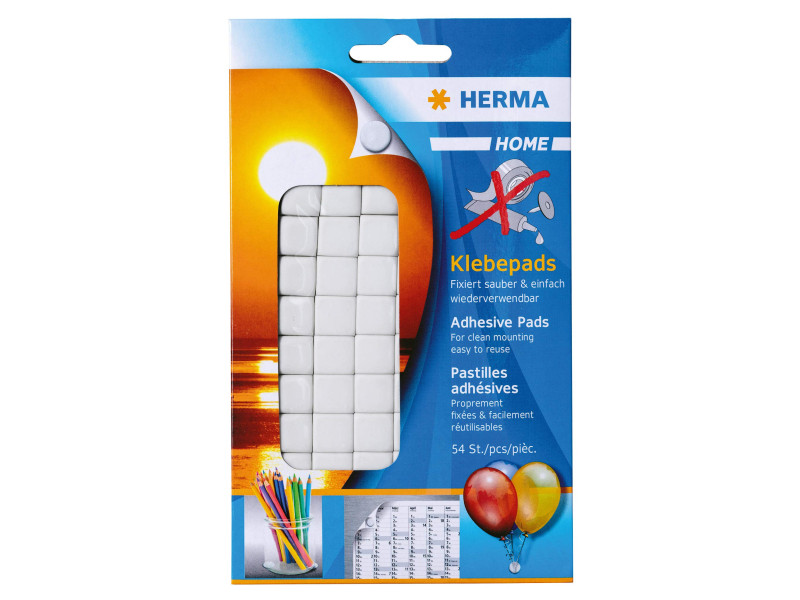 HERMA Pastille adhésive, amovible, réutilisable, blanc