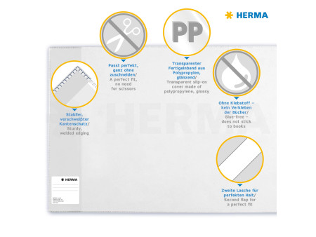 HERMA Protège-lives 'basic', en PP, (L)540 x (H)290 mm