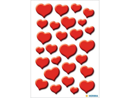 HERMA Sticker MAGIC 'Coeurs rouges', Stone