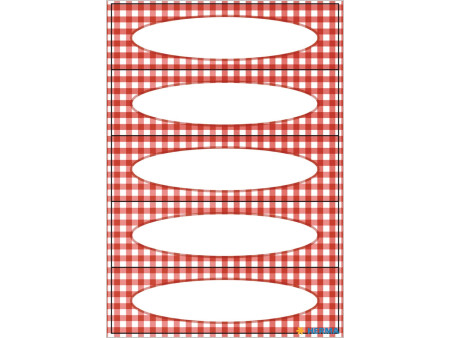 HERMA Étiquette de cuisine Carreau Vichy, 76 x 23 mm, rouge