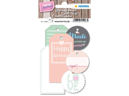 HERMA Etiquettes cadeau HOME feeling, coloré