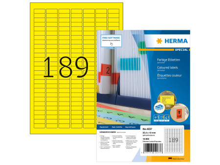 HERMA Etiquette universelle SPECIAL, 25,4 x 10 mm, jaune