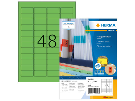 HERMA Etiquette universelle SPECIAL, 45,7 x 21,2 mm, vert