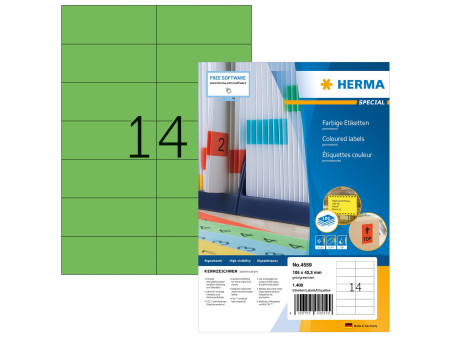 HERMA Etiquette universelle SPECIAL, 105 x 42,3 mm, vert