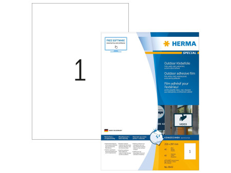 HERMA Etiquette en film adhésif Outdoor SPECIAL,210 x 297 mm