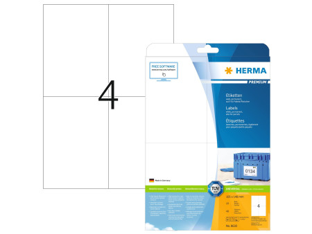 HERMA Etiquette universelle PREMIUM, 105 x 148 mm, blanc