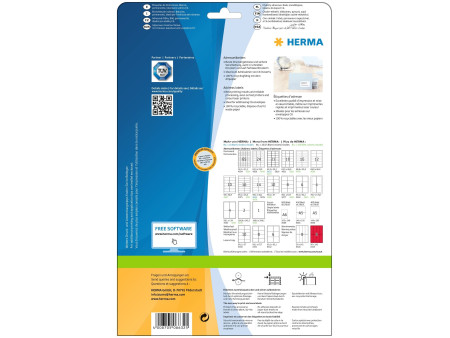 HERMA Etiquette universelle PREMIUM, 63,5 x 38,1 mm, blanc