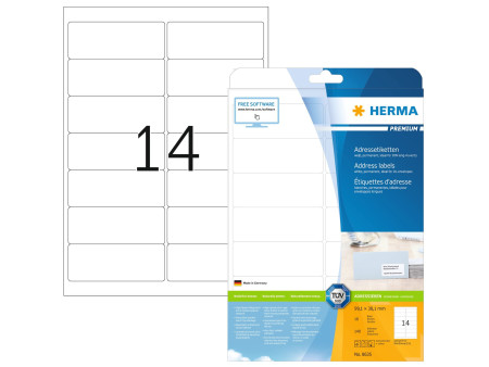 HERMA Etiquette universelle PREMIUM, 99,1 x 38,1 mm, blanc