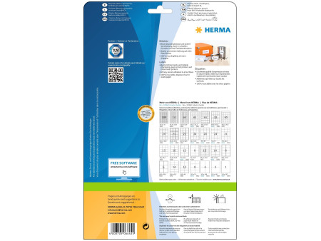 HERMA Etiquette universelle PREMIUM, 105 x 74 mm, blanc