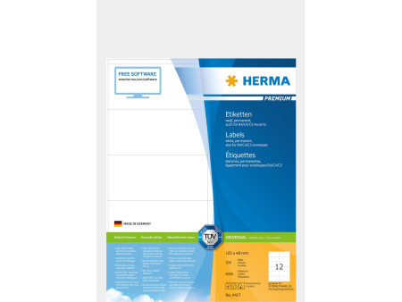 HERMA Etiquette universelle PREMIUM, 105 x 48 mm, blanc