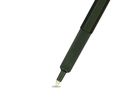 rotring Stylo à bille rétractable 600, vert métallique