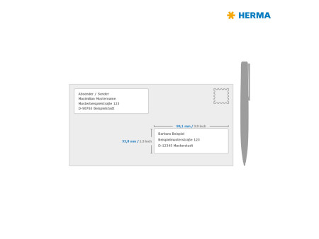 HERMA Etiquette universelle PREMIUM, 99,1 x 33,8 mm, blanc