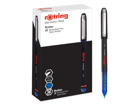 rotring Stylo roller Rollerball, largeur tracé: 0,7 mm, bleu