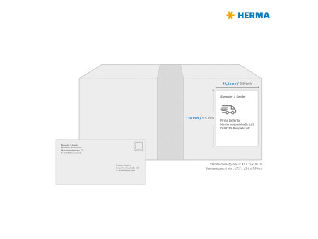 HERMA Etiquette universelle PREMIUM, 99,1 x 139 mm, blanc