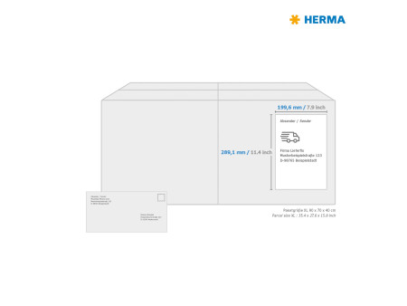 HERMA Etiquette universelle PREMIUM, 199,6 x 289,1 mm, blanc