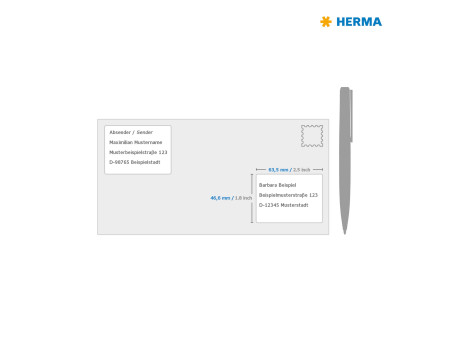 HERMA Etiquette universelle PREMIUM, 63,5 x 46,6 mm, blanc