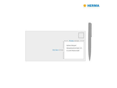 HERMA Etiquette universelle PREMIUM, 63,5 x 72 mm, blanc