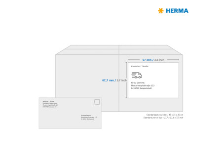 HERMA Etiquette universelle PREMIUM, 97 x 67,7 mm, blanc