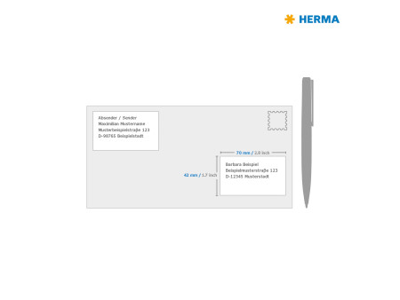 HERMA Etiquette universelle PREMIUM, 70 x 42 mm, blanc