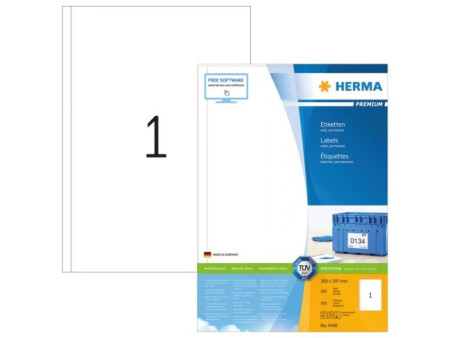 HERMA Etiquette universelle PREMIUM, 200 x 297 mm, blanc