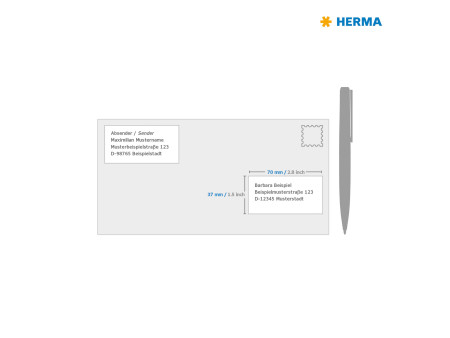 HERMA Etiquette universelle PREMIUM, 70 x 37 mm, blanc