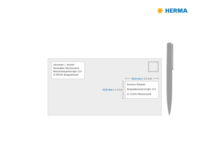 HERMA Etiquette universelle PREMIUM, 64,6 x 33,8 mm, blanc