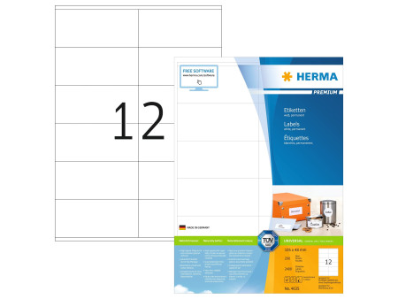 HERMA Etiquette universelle PREMIUM, 105 x 48 mm, blanc