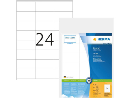 HERMA Etiquette universelle PREMIUM, 70 x 36 mm, blanc
