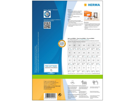 HERMA Etiquette universelle PREMIUM, 70 x 36 mm, blanc