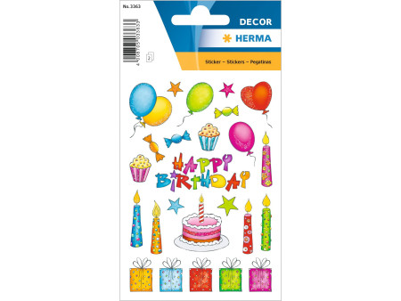 HERMA Sticker DECOR 'anniversaire', scintillant