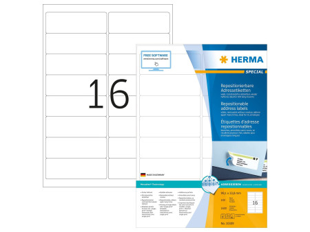 HERMA Etiquette universelle SPECIAL, 99,1 x 33,8 mm, blanc