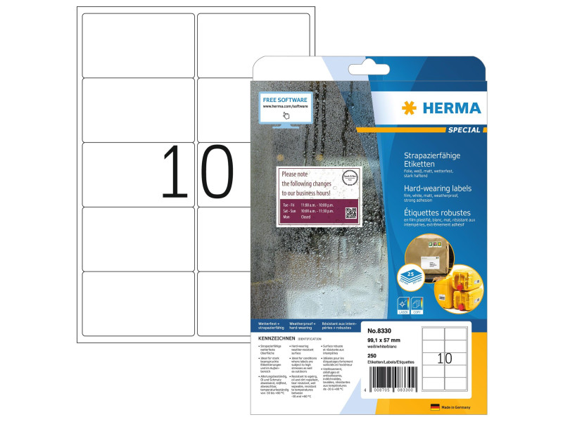 HERMA Etiquette d'expédition SPECIAL, résistant,99,1 x 57 mm