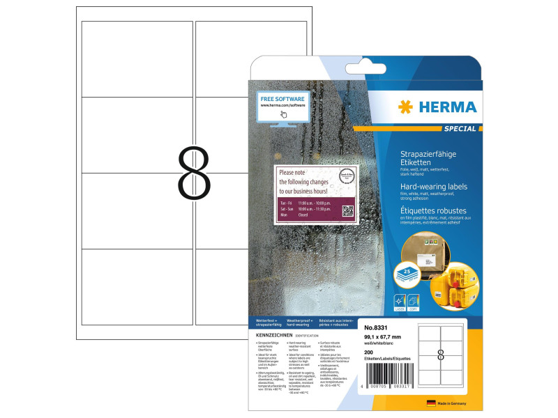 HERMA Etiquette d'expédition SPECIAL, 99,1 x 67,7 mm
