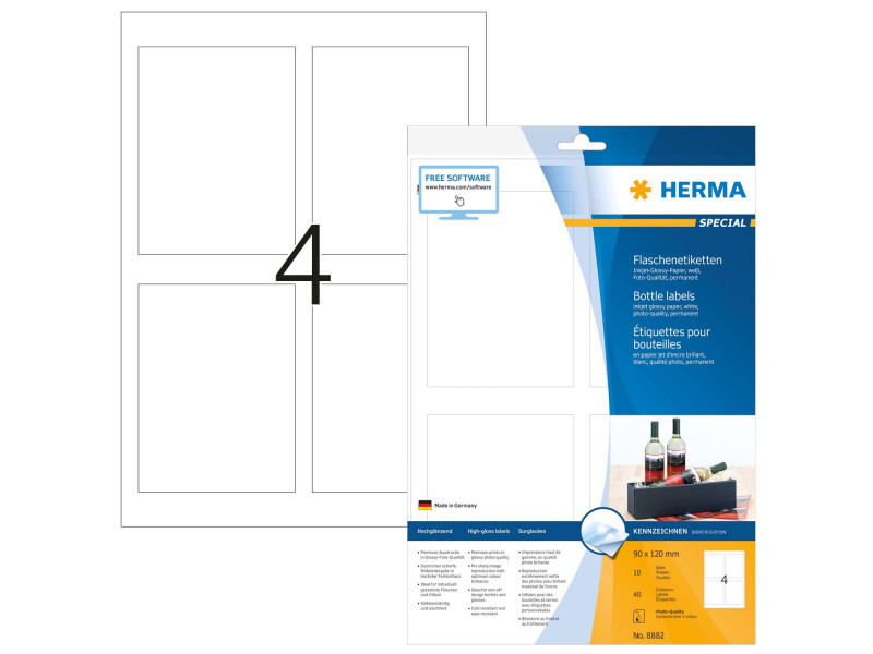 HERMA Etiquette pour bouteilles SPECIAL, 90 x 120 mm