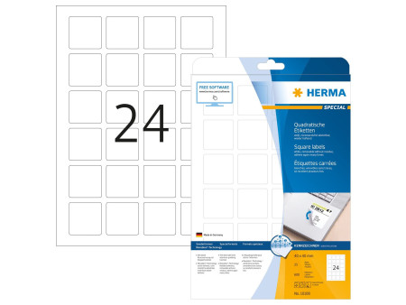 HERMA Etiquette universelle SPECIAL, 40 x 40 mm, blanc