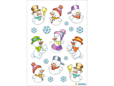HERMA Sticker de Noël DECOR 'Bonhommes de neige'