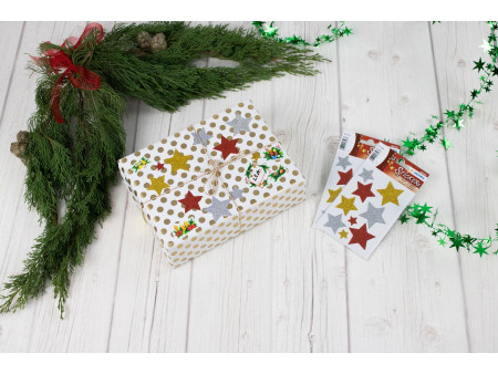 HERMA Autocollants de Noel MAGIC 'étoiles multicolore',