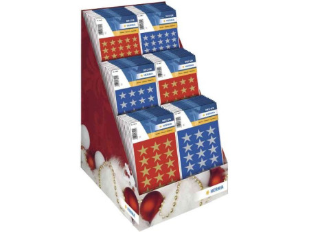 HERMA Autocollants de Noël DECOR 'étoiles dorées', en
