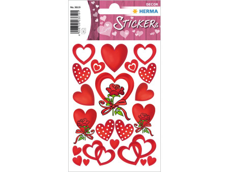 HERMA Sticker DECOR 'Coeurs & Roses'