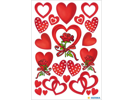HERMA Sticker DECOR 'Coeurs & Roses'