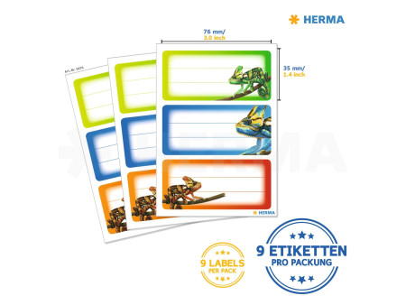 HERMA Étiquette pour livre 'Caméléon', 76 x 35 mm