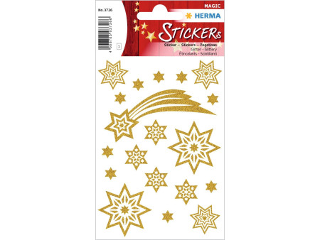 HERMA Autocollants de Noel MAGIC 'étoile & étoile filante'