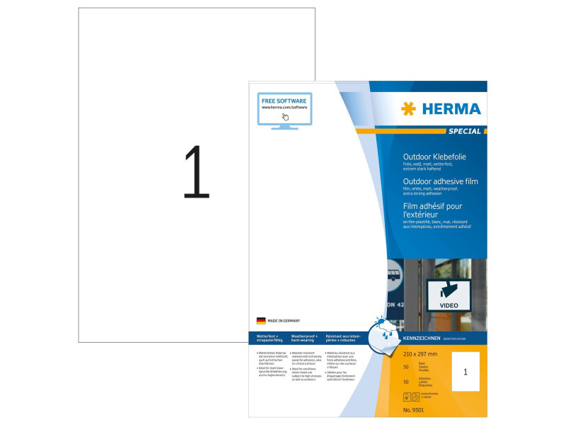 HERMA Etiquette en film adhésif Outdoor SPECIAL,210 x 297 mm