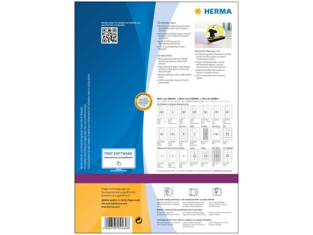 HERMA Etiquette pour CD/DVD SPECIAL, diamètre: 116 mm, maxi